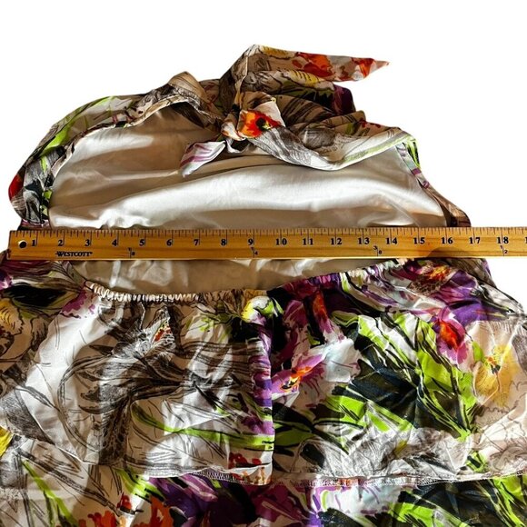 Lane Bryant Halter Neck Floral Print Ruffle‎ Layered Top Womens Size 18/20 - Picture 8 of 13